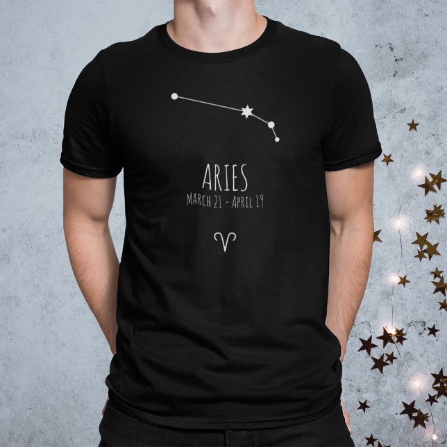 Aries | Constelação Zodiac Personalizada T-Shirt (Criador carregado)