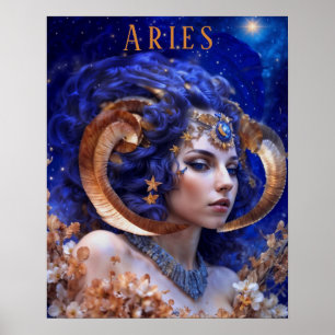 Aries Female Poster astrológica