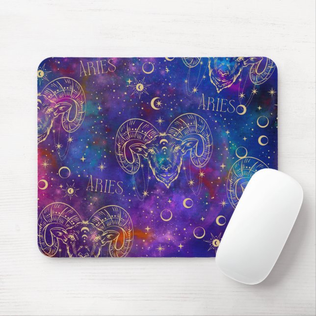 Aries Galaxy Gel Mouse Pad (Com mouse)