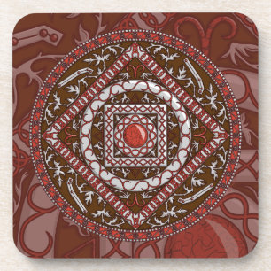 Aries Mandala Square Porta copos