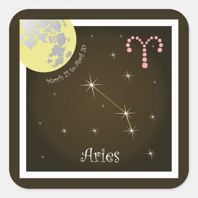 Aries March 21 to abril de 20 autocolantes (Frente)