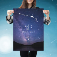 Aries | Poster de constelação Zodiac Personalizada
