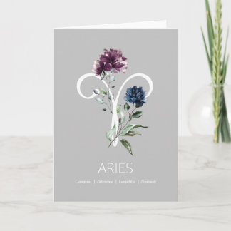 Aries Símbolo Zodíaco Cartão de Aniversário