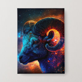 Aries Sinal de Estrela Zodiac - Botão Retângulo