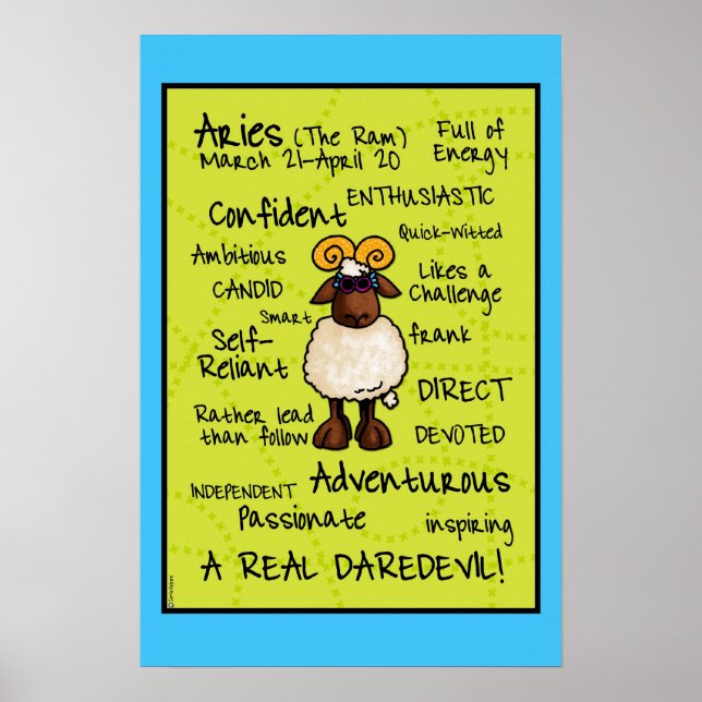 Aries wordcloud poster (Frente)