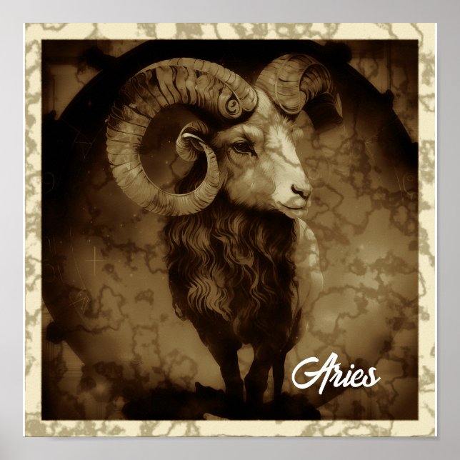 Aries Zodiac Poster (Frente)