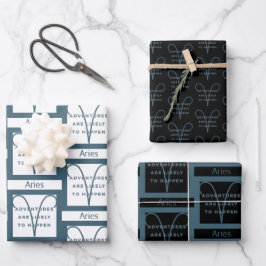 Aries Zodiac Sinal de Cotação Diária em Texto Azul