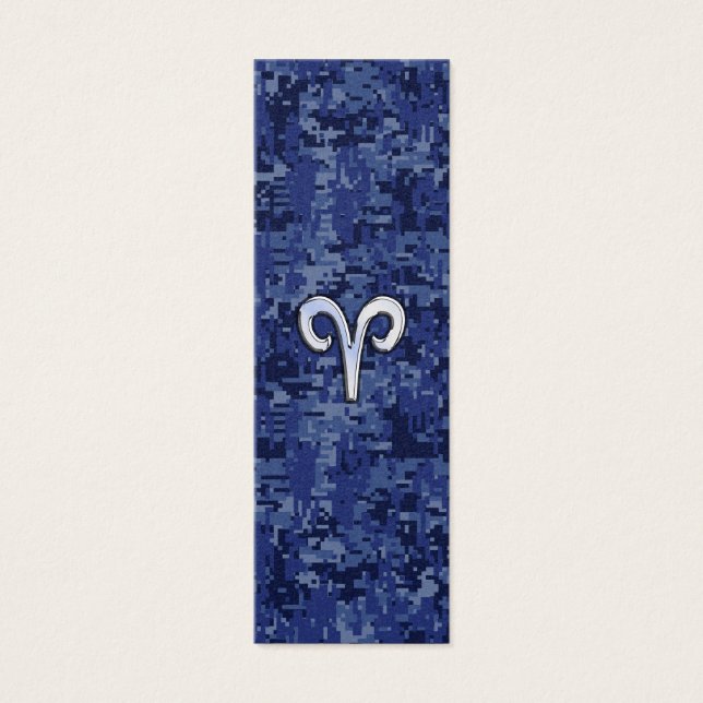 Aries Zodiac - Sinal no Marinho Blue Digital Camo (Frente)