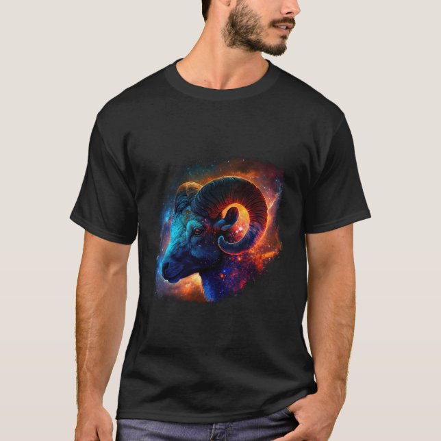 Aries Zodiac Star Sign Basic T-Shirt (Frente)