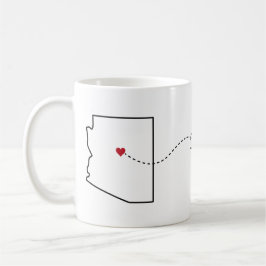 Arizona a Florida - caneca de café de Heart2Heart