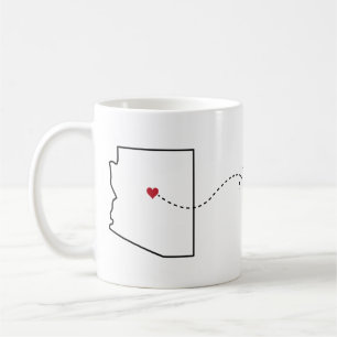 Arizona a Kansas - caneca de café de Heart2Heart