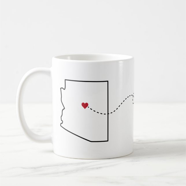 Arizona a Kentucky - caneca de café de Heart2Heart (Esquerda)