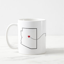 Arizona a Montana - caneca de café de Heart2Heart