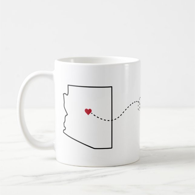 Arizona a Montana - caneca de café de Heart2Heart (Esquerda)