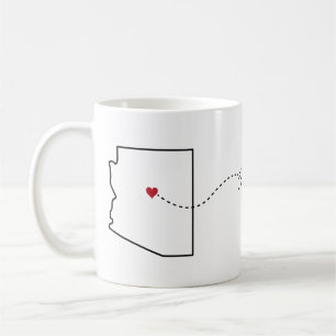 Arizona a New York - caneca de café de Heart2Hear