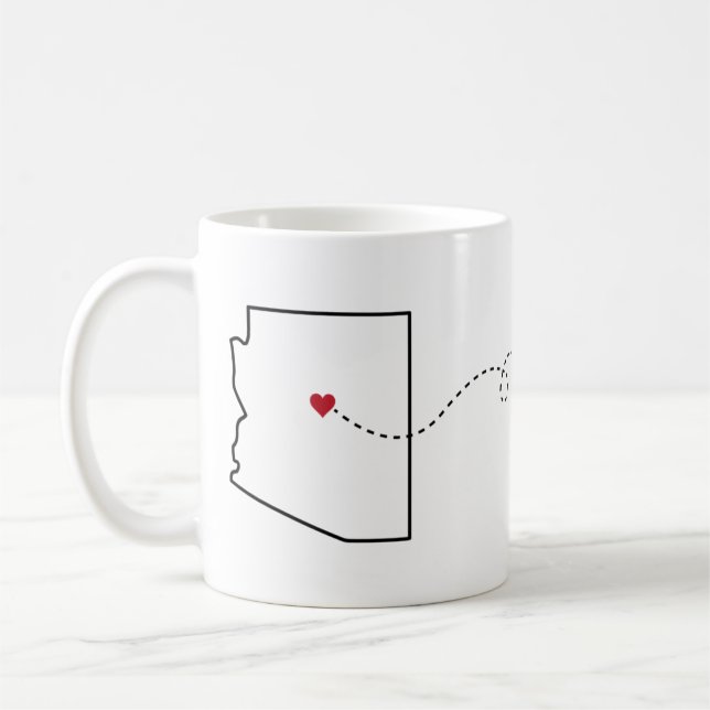 Arizona a Oregon - caneca de café de Heart2Heart (Esquerda)