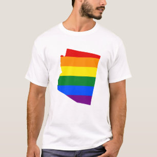 Arizona de LGBT, t-shirt do mapa da bandeira do