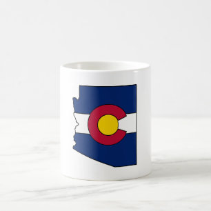 Arizona do Colorado esboço da caneca de café