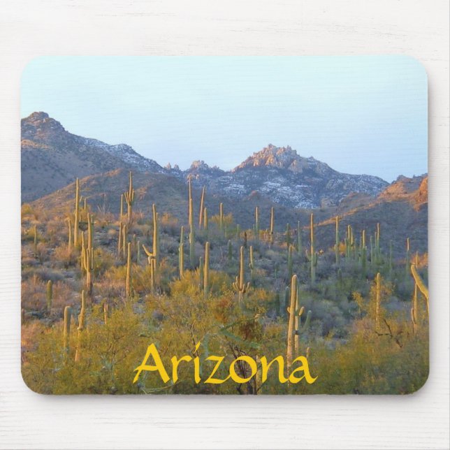 Arizona do Mousepad de Cactus Winter (Frente)