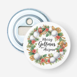 Arizona Golf Christmas Greeting with Golf Wreath 