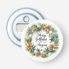 Arizona Golf Christmas Greeting with Golf Wreath 