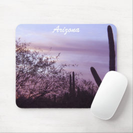 Arizona Roxo Sunset & Saguaros Mousepad