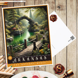 Arkansas | Cartão postal de Estado Hiperrealista