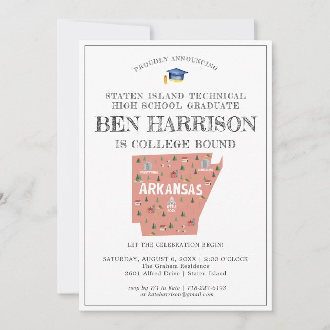 Arkansas | Festa de Formatura para Universitário (Frente)