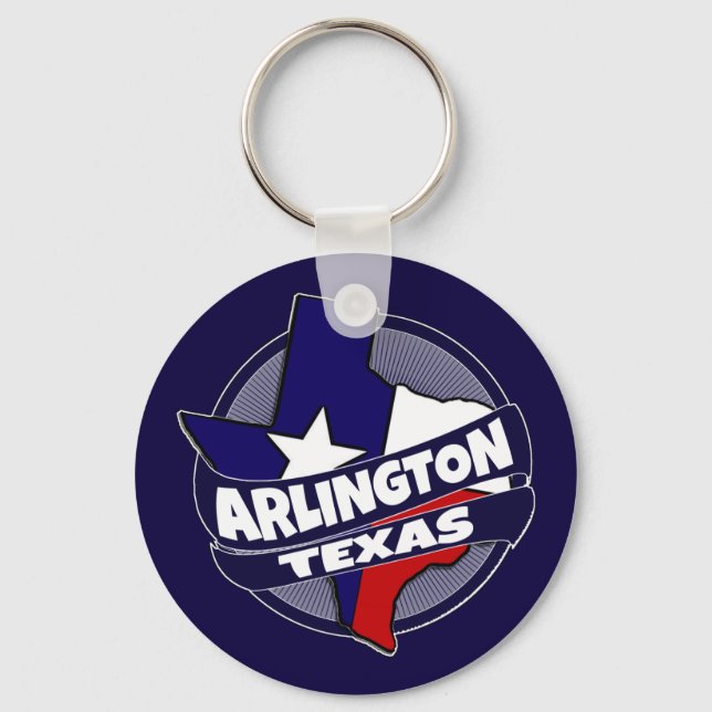 Arlington Texas flag burst chaveiro (Frente)