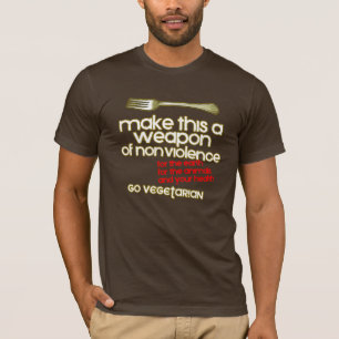 Arma do t-shirt do vegetariano do nonviolence