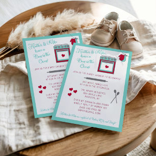 Arma no Convite ao Chá de fraldas Forno