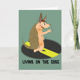 Armadillo vivendo no Cartão de Saudação de Borda