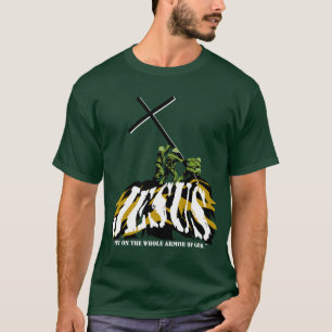 Armadura inteira do deus, t-shirt verde escuro