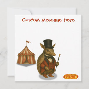 Armand, o armadillo apresentador de circo