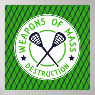 Armas do Lacrosse do impressão do poster da