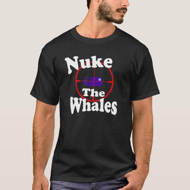 Armas nucleares o t-shirt das baleias (Frente)