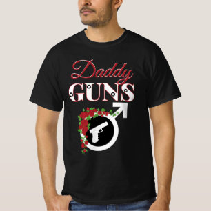Armas ou Rosas Sexo Revelar Chá de fraldas T-Shirt