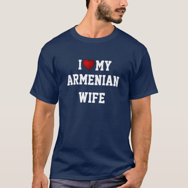 ARMÊNIA: EU AMO A MINHA t-shirt MULHER ARMENIANA (Frente)