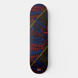 Armenia Orgulho Nacional Wordcloud Skateboard