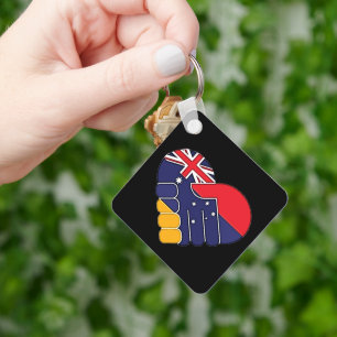 Armênia UK Flags Chaveiro