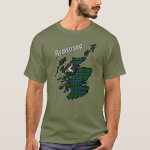 Armstrong Tartan Map & Crachá T-Shirt
