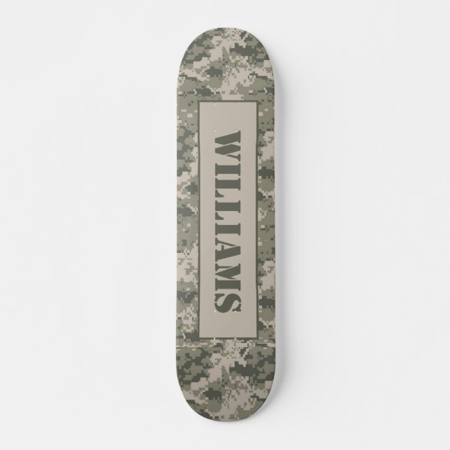 ARMY ACU Camoflauge Digital Old School skateboard (Frente)