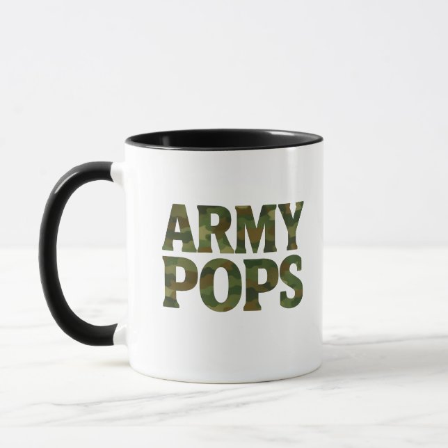 "ARMY POPS" Caneca Camuflada | Pai Militar Avô (Esquerda)