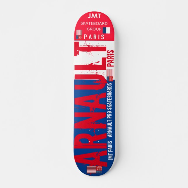ARNAULT JMT PARIS 7, 3/4", skateboard Deck (Frente)
