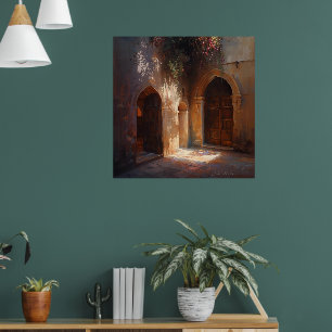 Arqueiro iluminado por Sol - Impressão de Portas A
