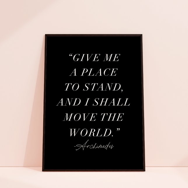 Arquimedou Poster de arte de citação inspiracional (Criador carregado)