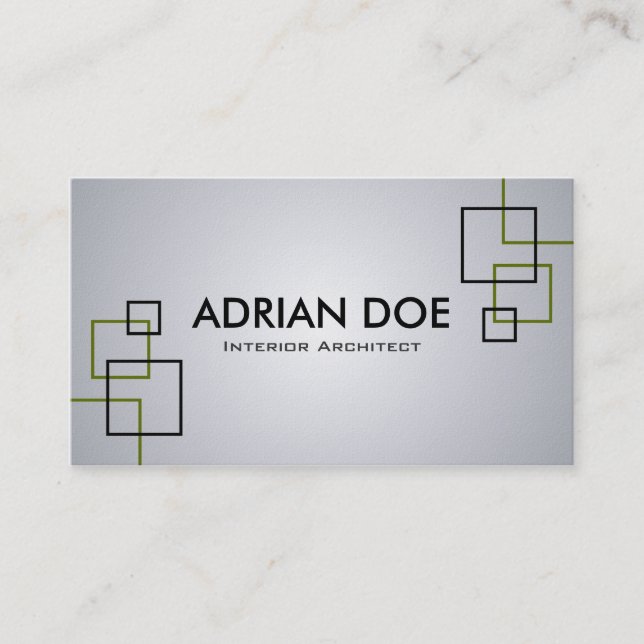 Arquiteto interior - cartões de visitas (Frente)