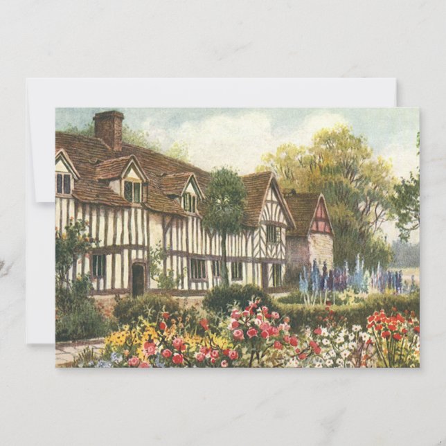 Arquitetura Antiga Jardim Formal Cottage Inglês (Frente)