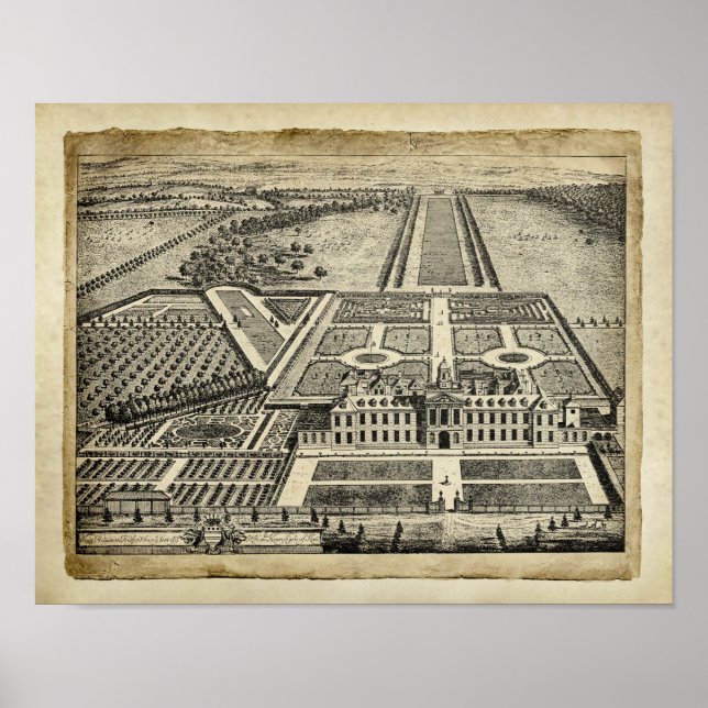 Arquiteturas country em inglês Desenho Impressão 5 (Frente)