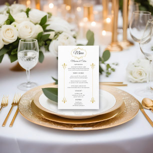 Arquivo Dourado Elegante no Orçamento do Menu Casa